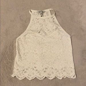 white flower tank top